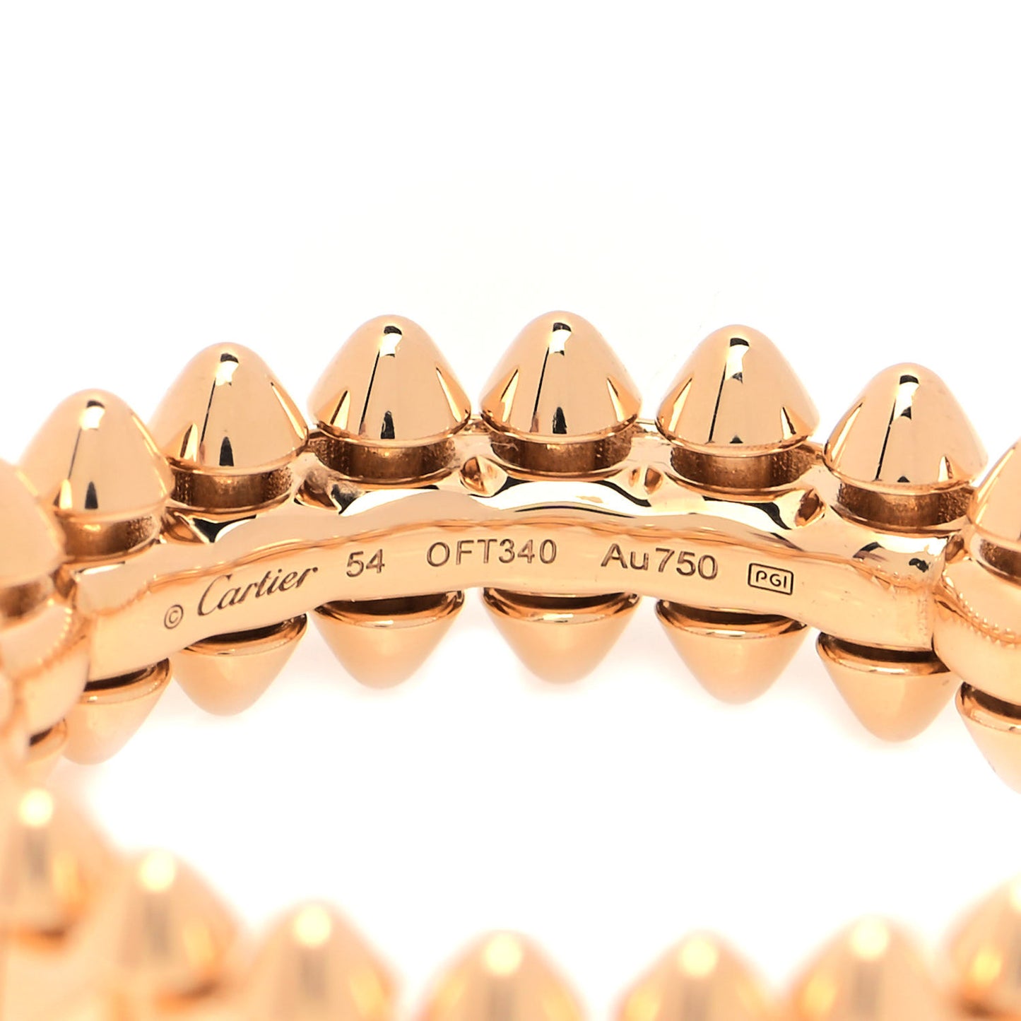18K Pink Gold SM Clash De Cartier Ring 54 7