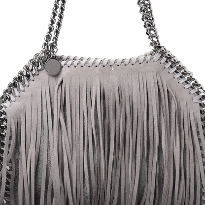Stella McCartney Shaggy Deer Fringe Mini Falabella Tote Grey 8 of 11