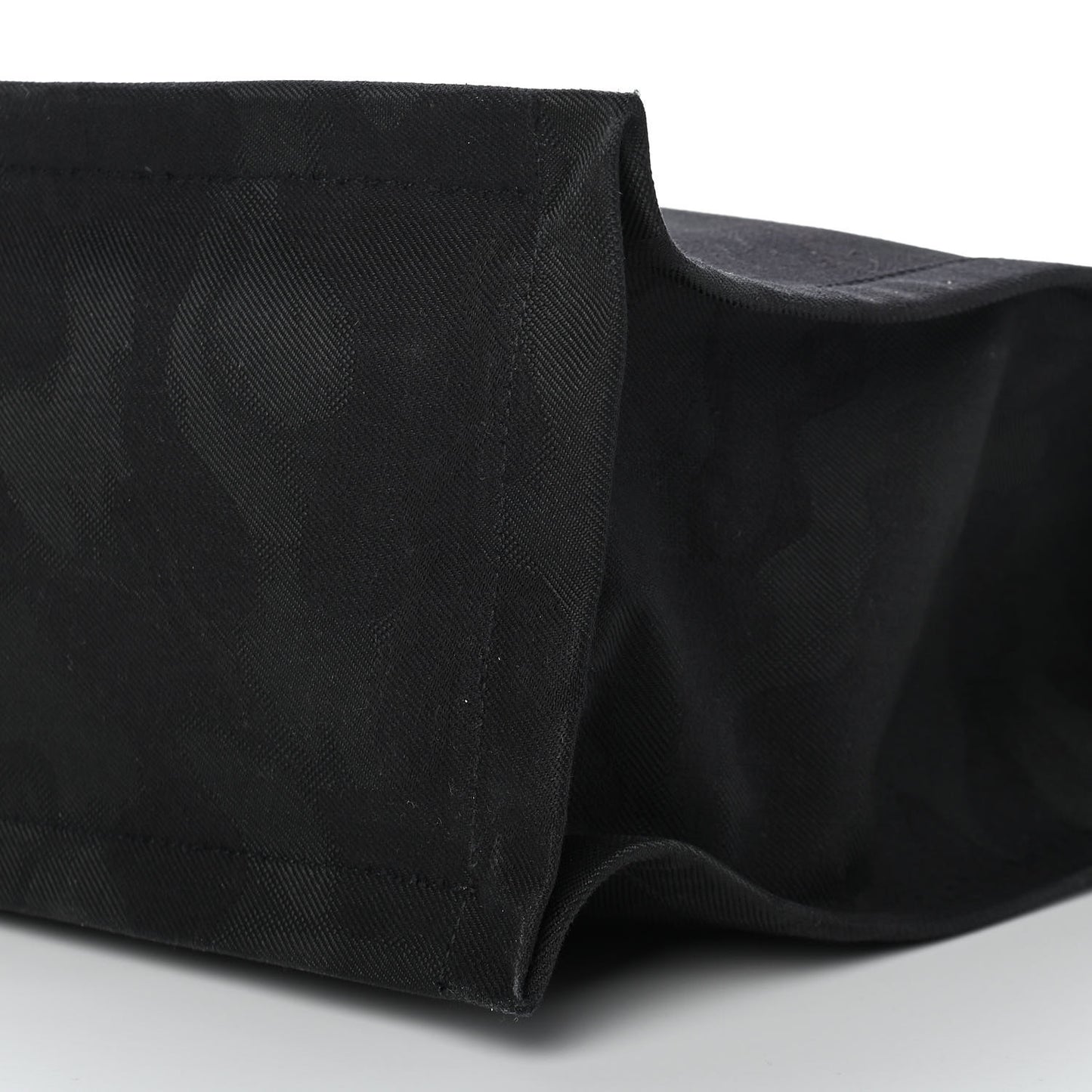 Linen Calfskin Rive Gauche Tote Black