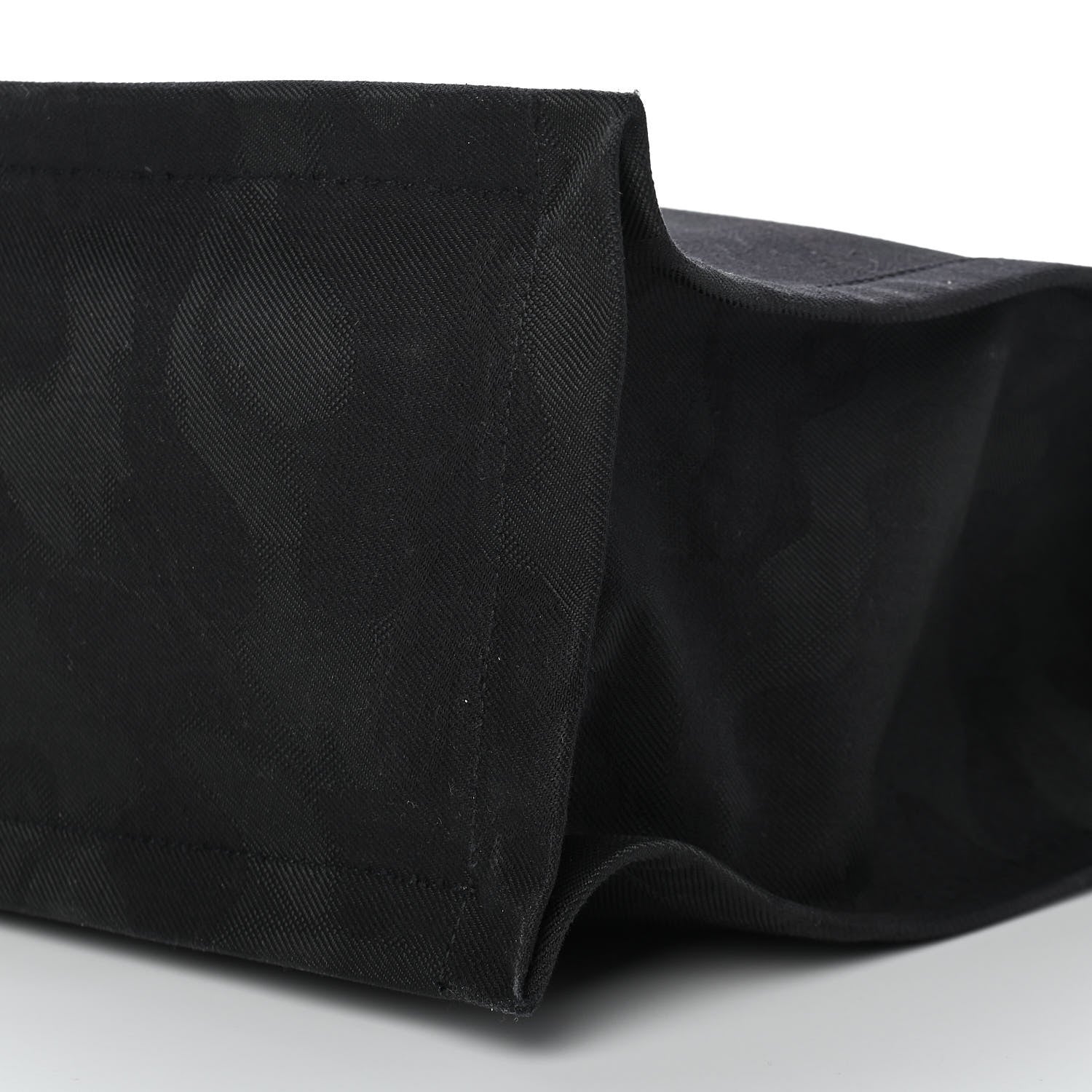 Saint Laurent Linen Calfskin Rive Gauche Tote Black 9 of 9
