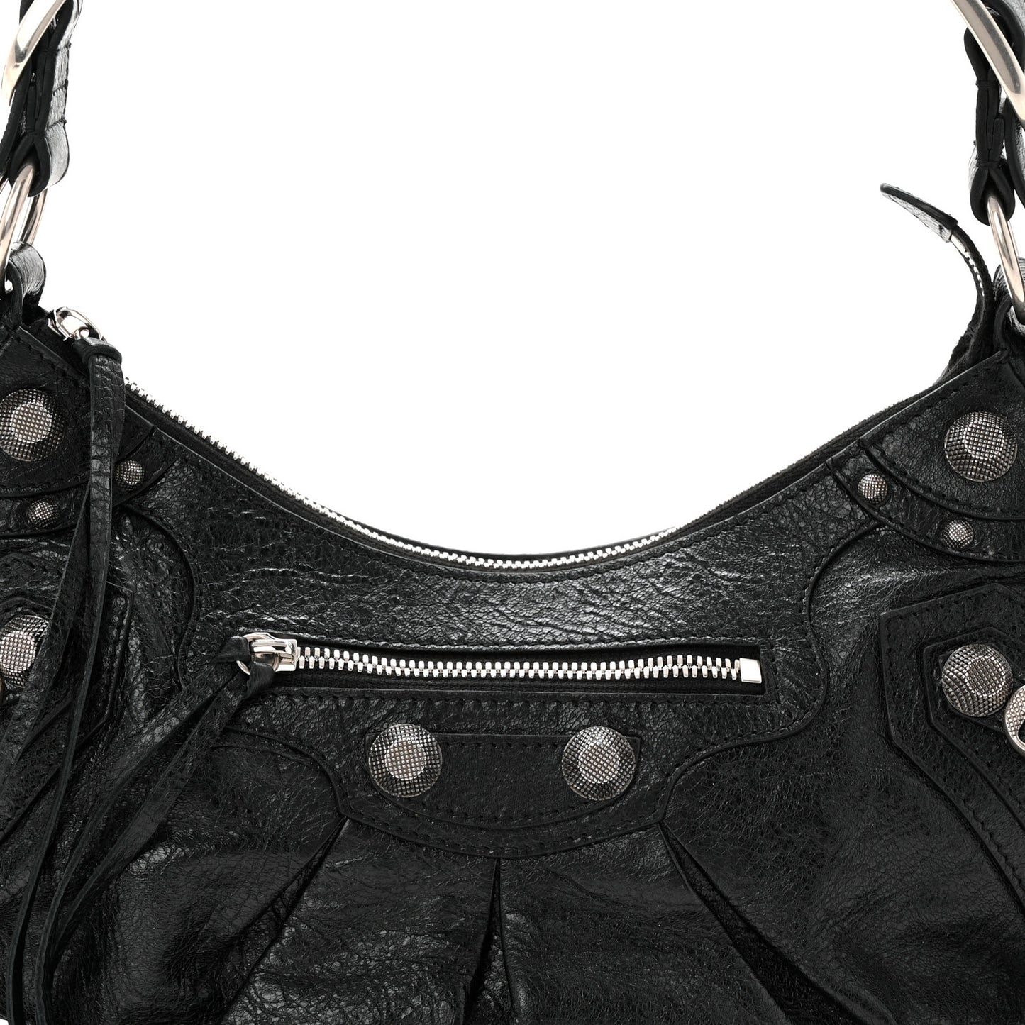 Agneau Arena Small Le Cagole Shoulder Bag Black