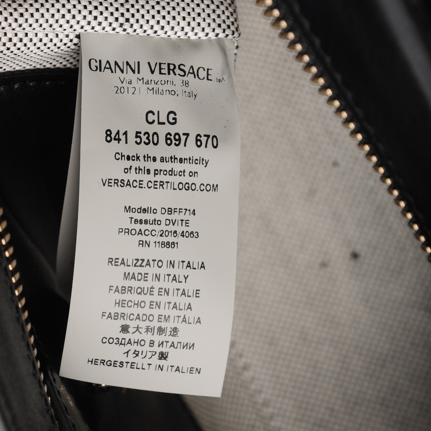 Versace Calfskin Small Palazzo Empire Bag Black 8 of 8