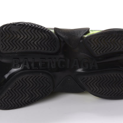 Balenciaga Fabric Mesh Clear Sole Mens Triple S Sneakers 42 Black Yellow Fluo 8 of 8