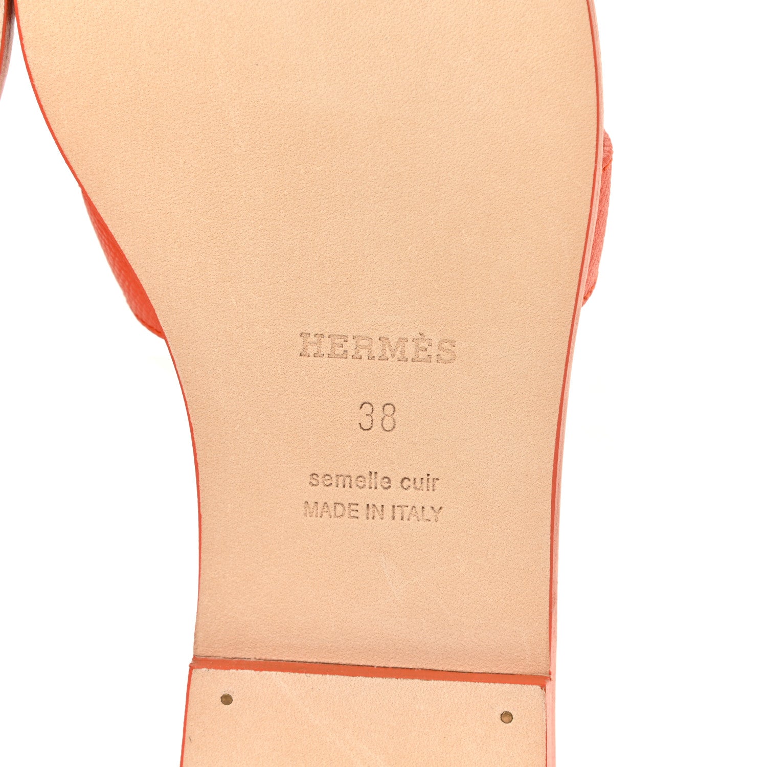 Hermes Epsom Oran Sandals 38 Orange Poppy 6 of 12