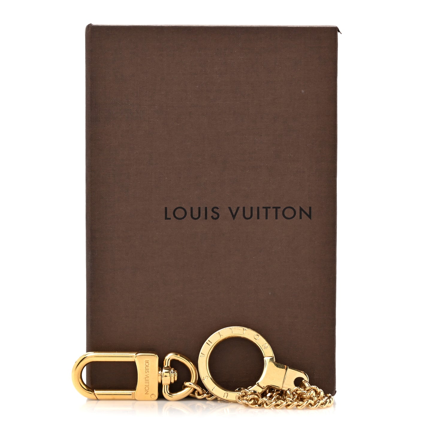 Metal Pochette Extender Key Ring Chain Gold