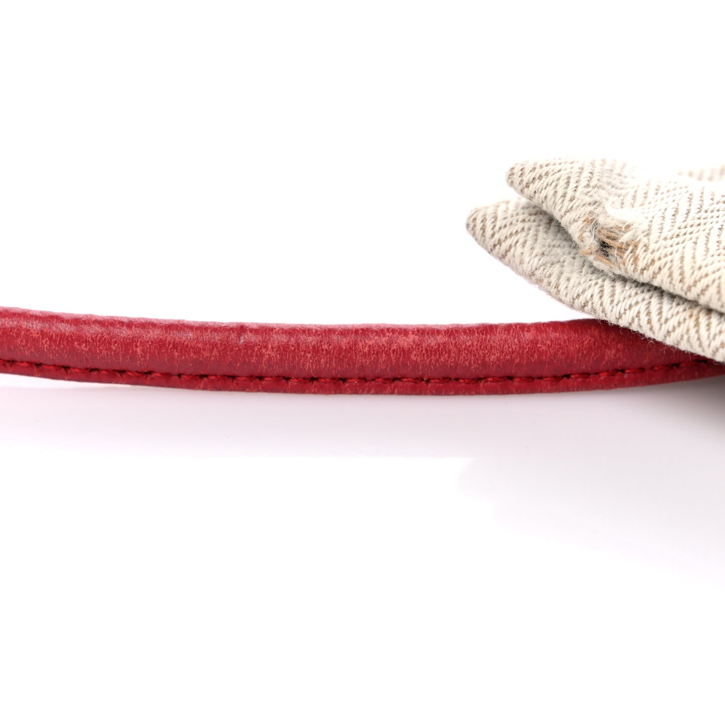 Canvas Epsom Aline Grooming Bag Red