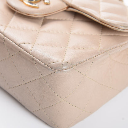 Chanel Lambskin Quilted Mini Rectangular Flap Beige 6 of 17