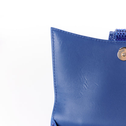 Balenciaga Strass Suede Hourglass Top Handle Bag XS Electric Blue 12 of 12