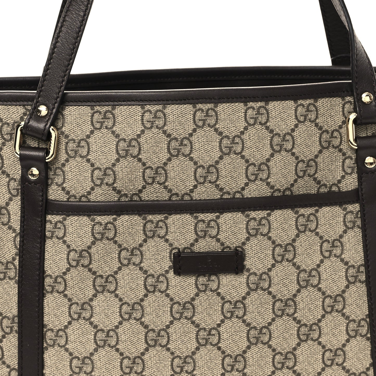GG Supreme Monogram Medium Joy Tote Dark Brown