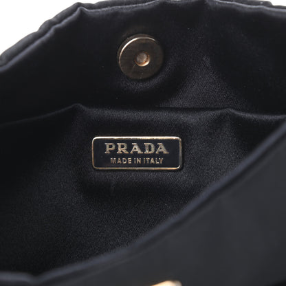 Prada Tessuto Nylon Chain Shoulder Bag Black 6 of 13