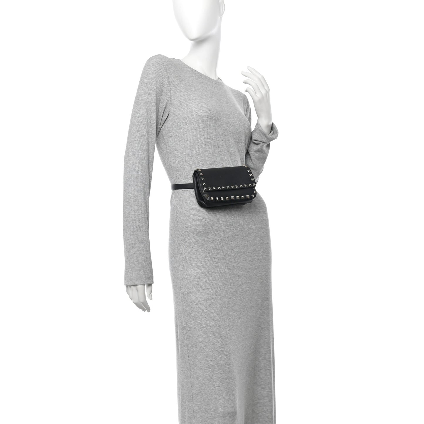 Vitello Rockstud Belt Bag Black