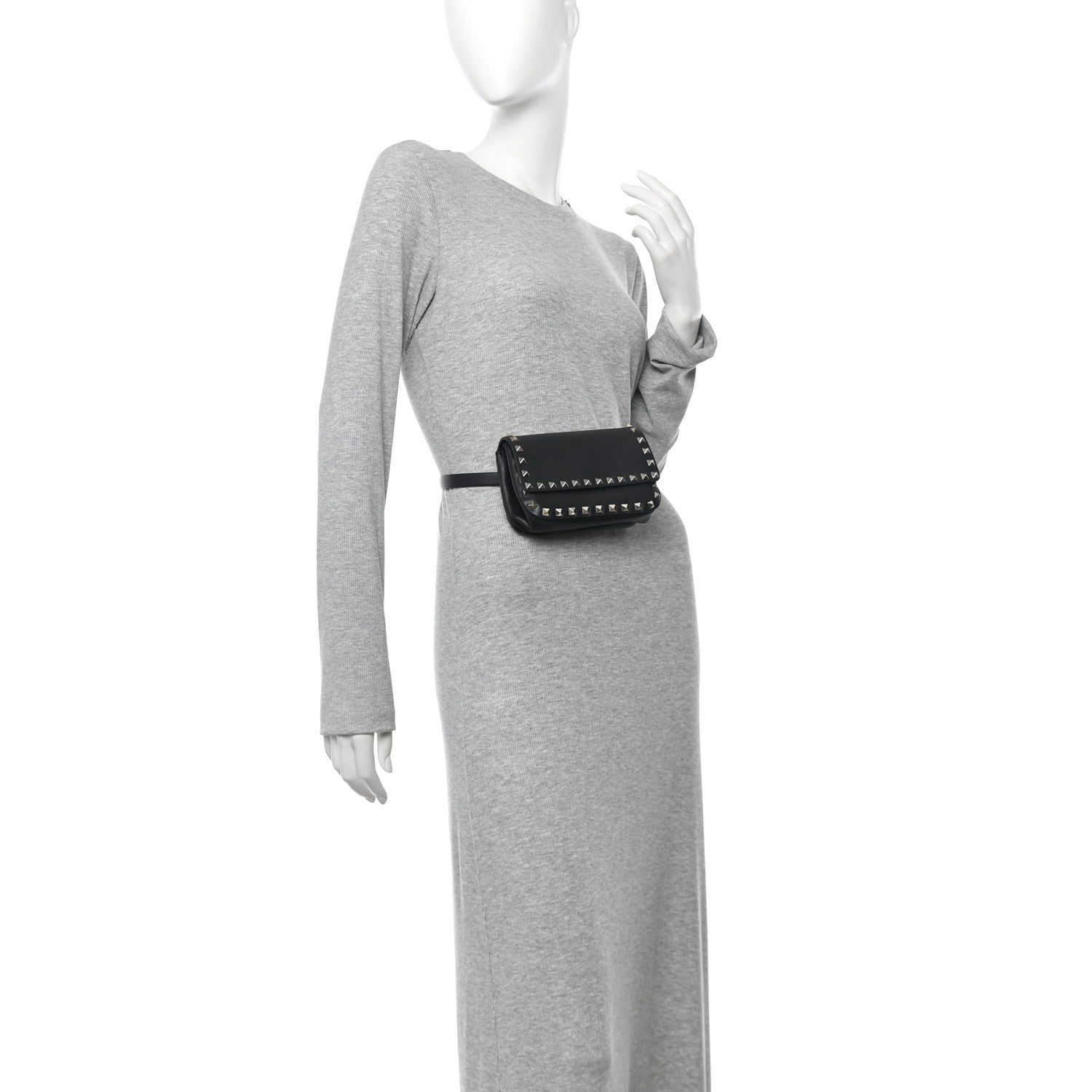 Valentino Garavani Vitello Rockstud Belt Bag Black 2 of 11