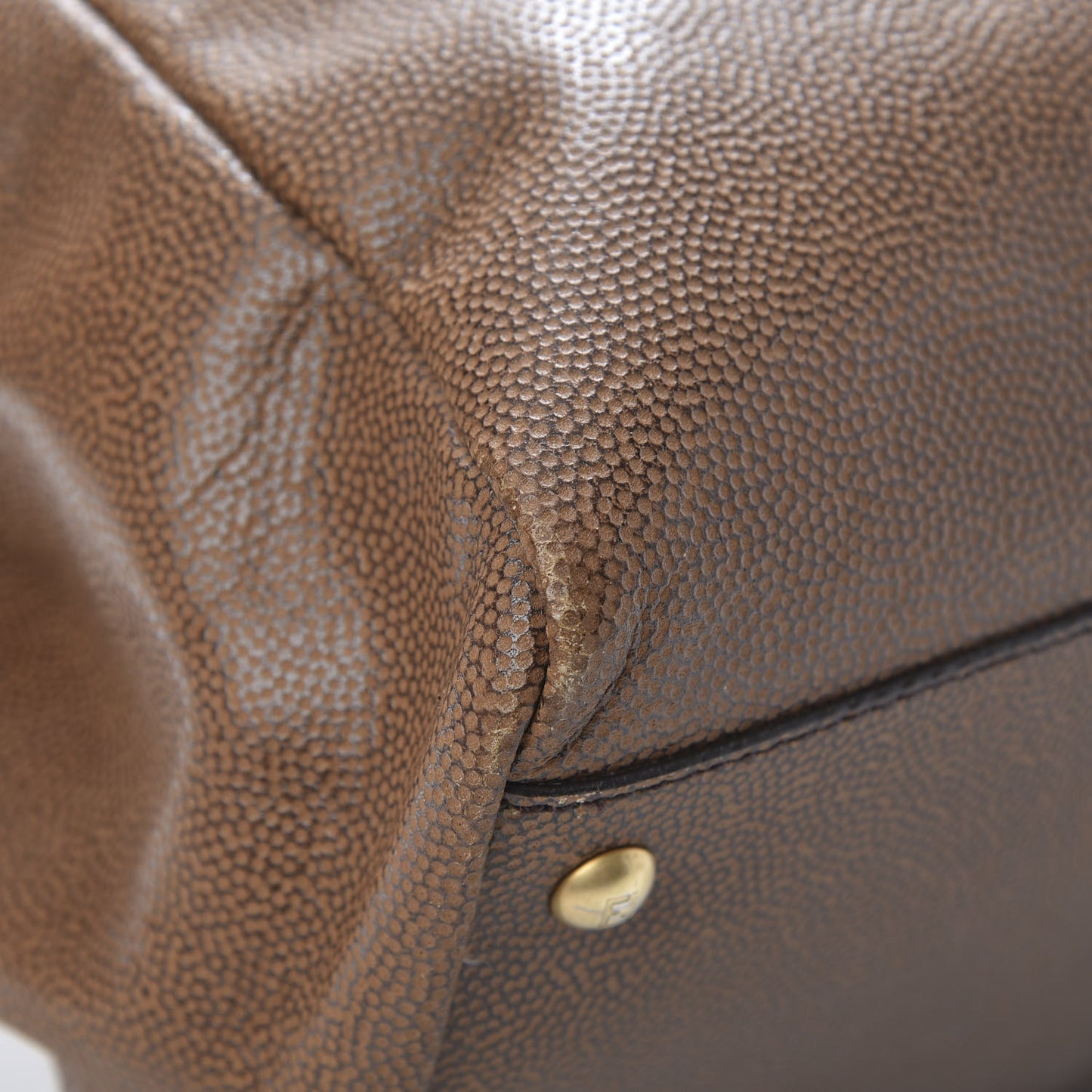 Patent Large Peekaboo Iconic Satchel Brown