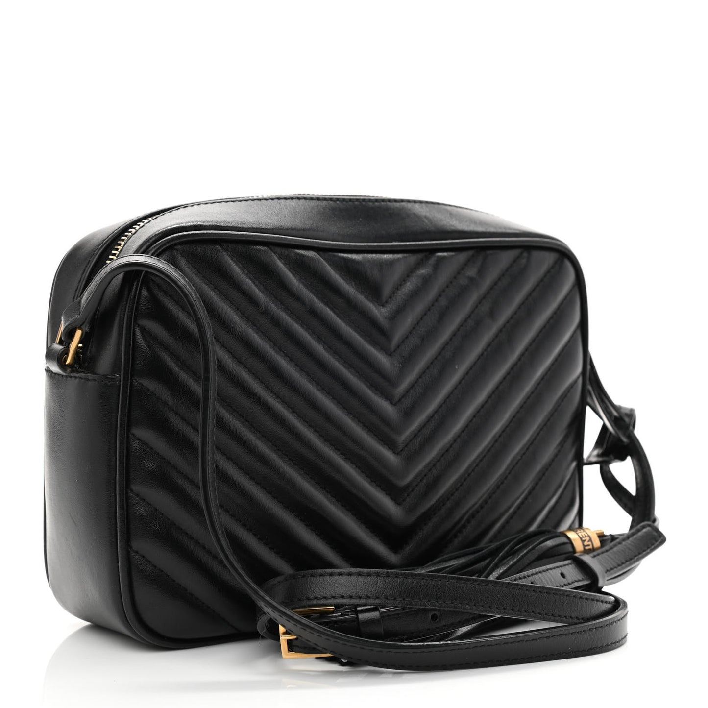 Calfskin Matelasse Monogram Lou Camera Bag Black