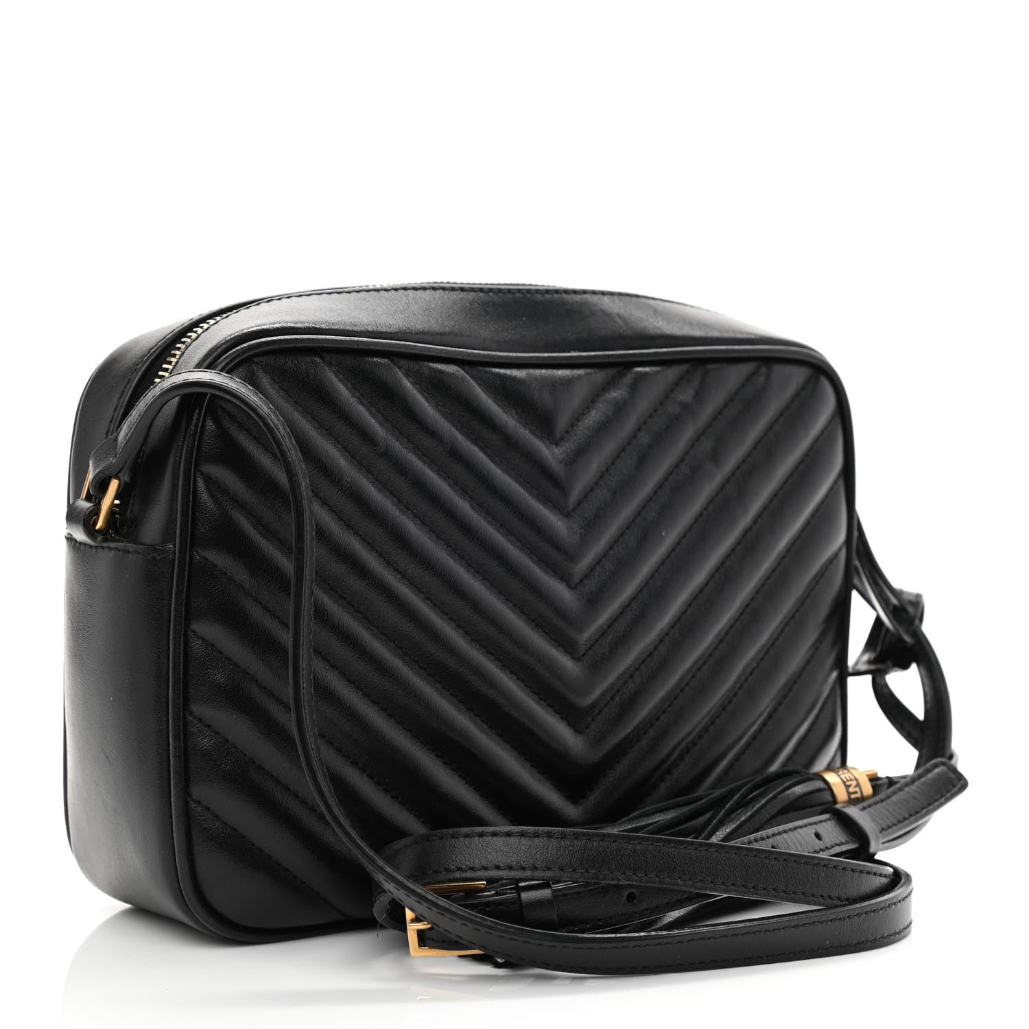 Saint Laurent Calfskin Matelasse Monogram Lou Camera Bag Black 3 of 10
