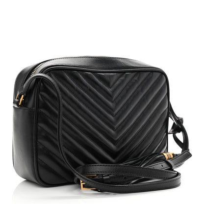 Saint Laurent Calfskin Matelasse Monogram Lou Camera Bag Black 3 of 10