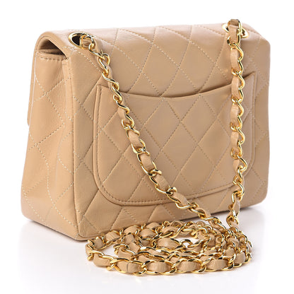 Chanel Lambskin Quilted Mini Square Flap Beige 3 of 11
