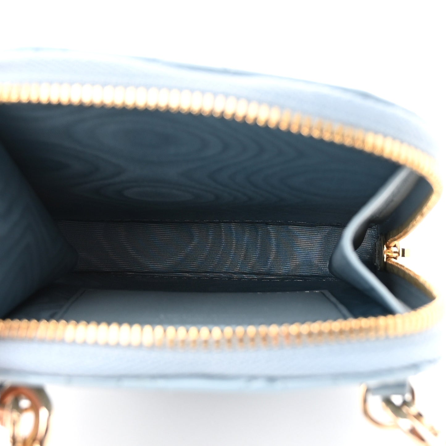 Patent Cannage Lady Dior Phone Holder Cloud Blue