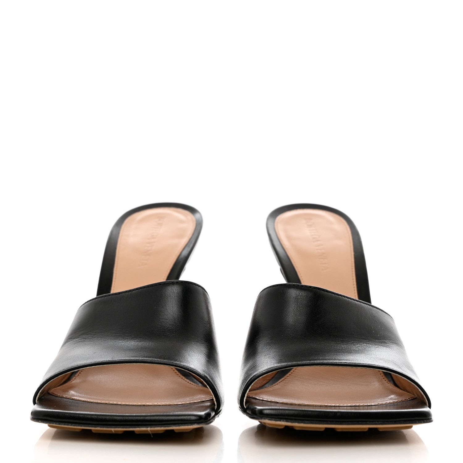 Bottega Veneta Lambskin Stretch Mule Sandals 39.5 Black 2 of 10