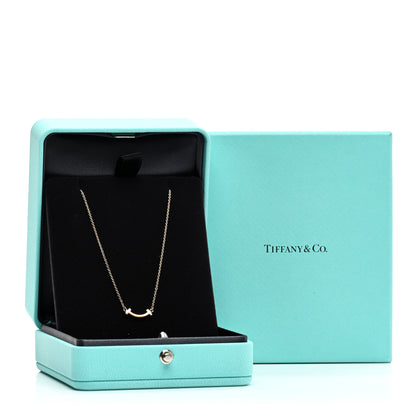 Tiffany 18K Yellow Gold Mini T Smile Pendant Necklace 5 of 5