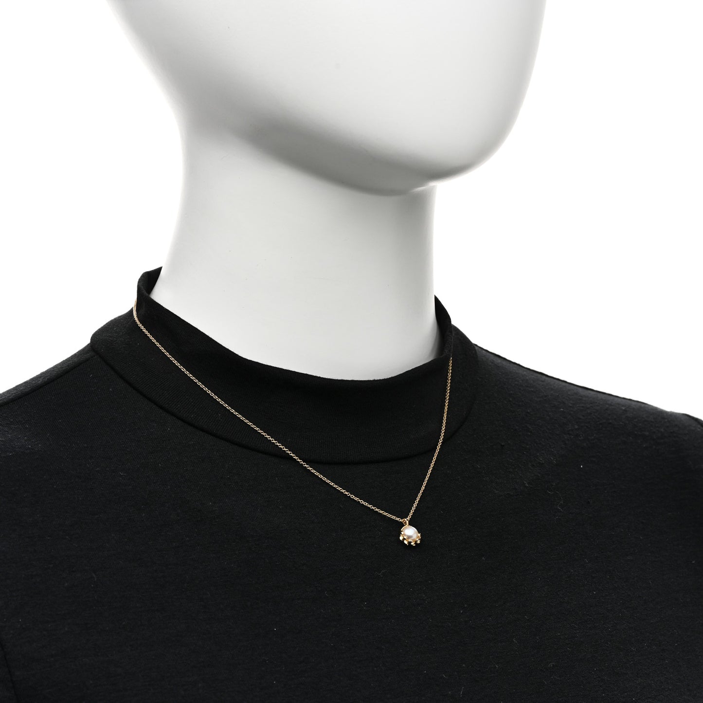 18K Yellow Gold Cultured Pearl Paloma Picasso Olive Leaf Pendant Necklace