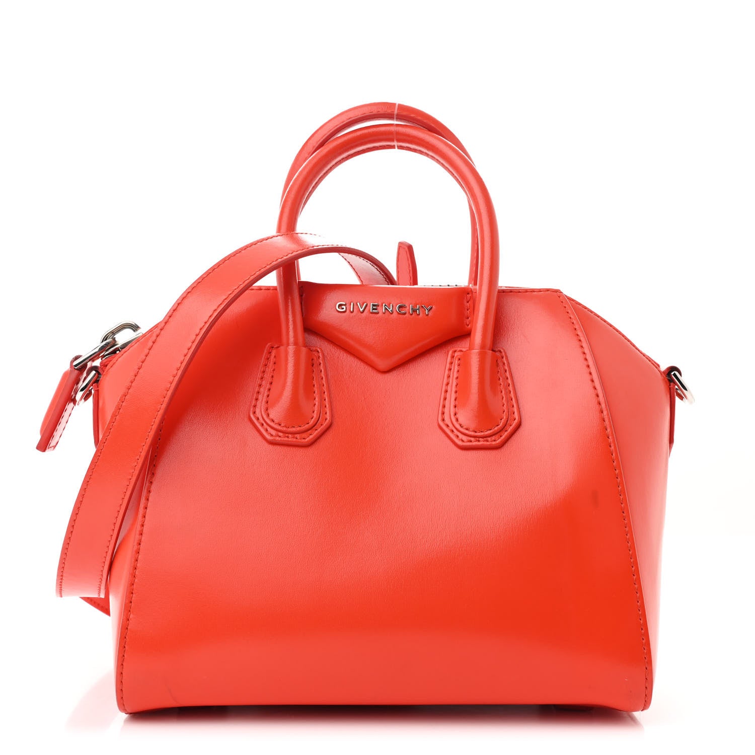 Givenchy Shiny Lord Calfskin Mini Antigona Bright Orange 1 of 13