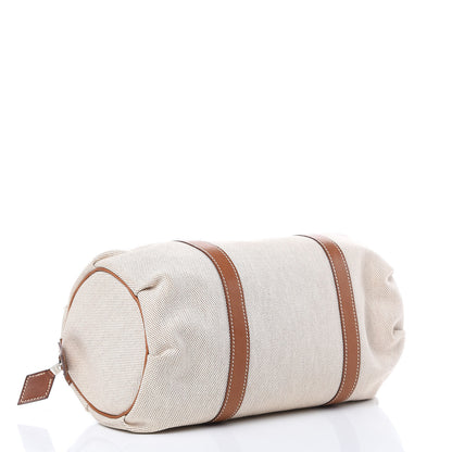 Hermes Toile Natural Barenia Polochon Mademoiselle Bag 4 of 12