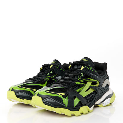 Balenciaga Rubber Mesh Tri-Color Clear Sole Mens Track.2 Open Sneakers 42 Black Yellow 3 of 9
