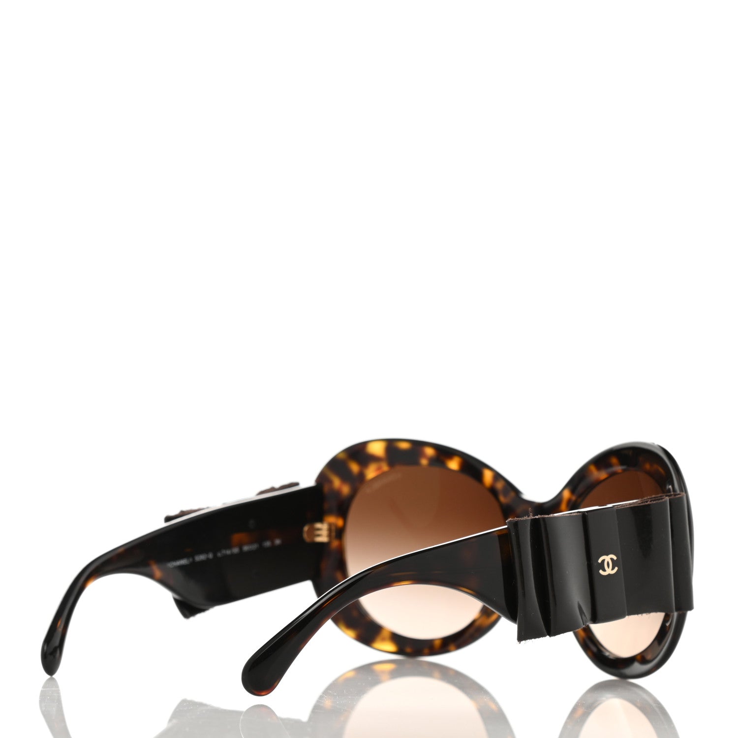 Chanel Acetate Patent CC Bow Sunglasses 5282-Q Tortoise 4 of 10