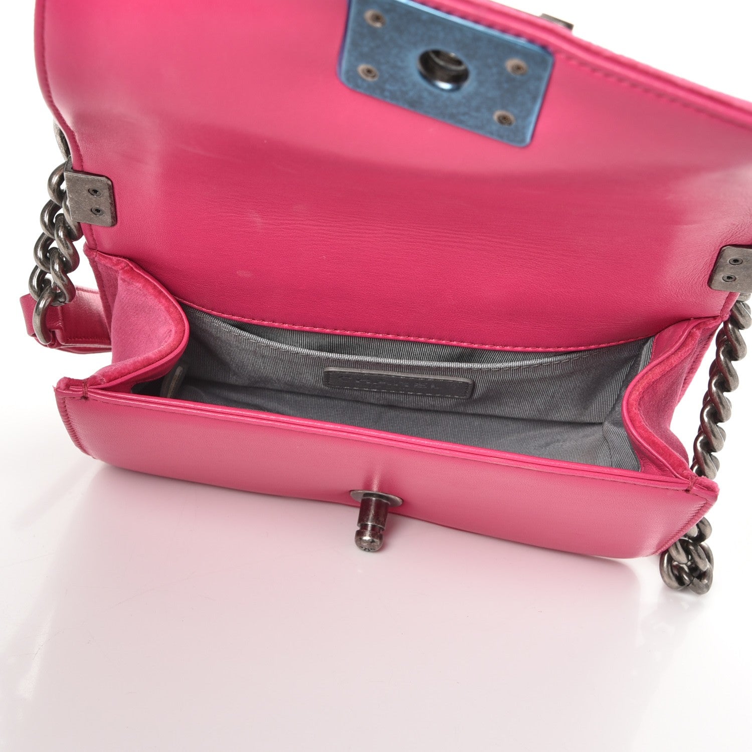 Chanel Velvet Quilted Small Boy Flap Fuchsia 5 of 8