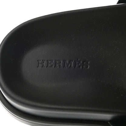 Hermes Calfskin Womens Chypre Sandals 39 Black 7 of 15