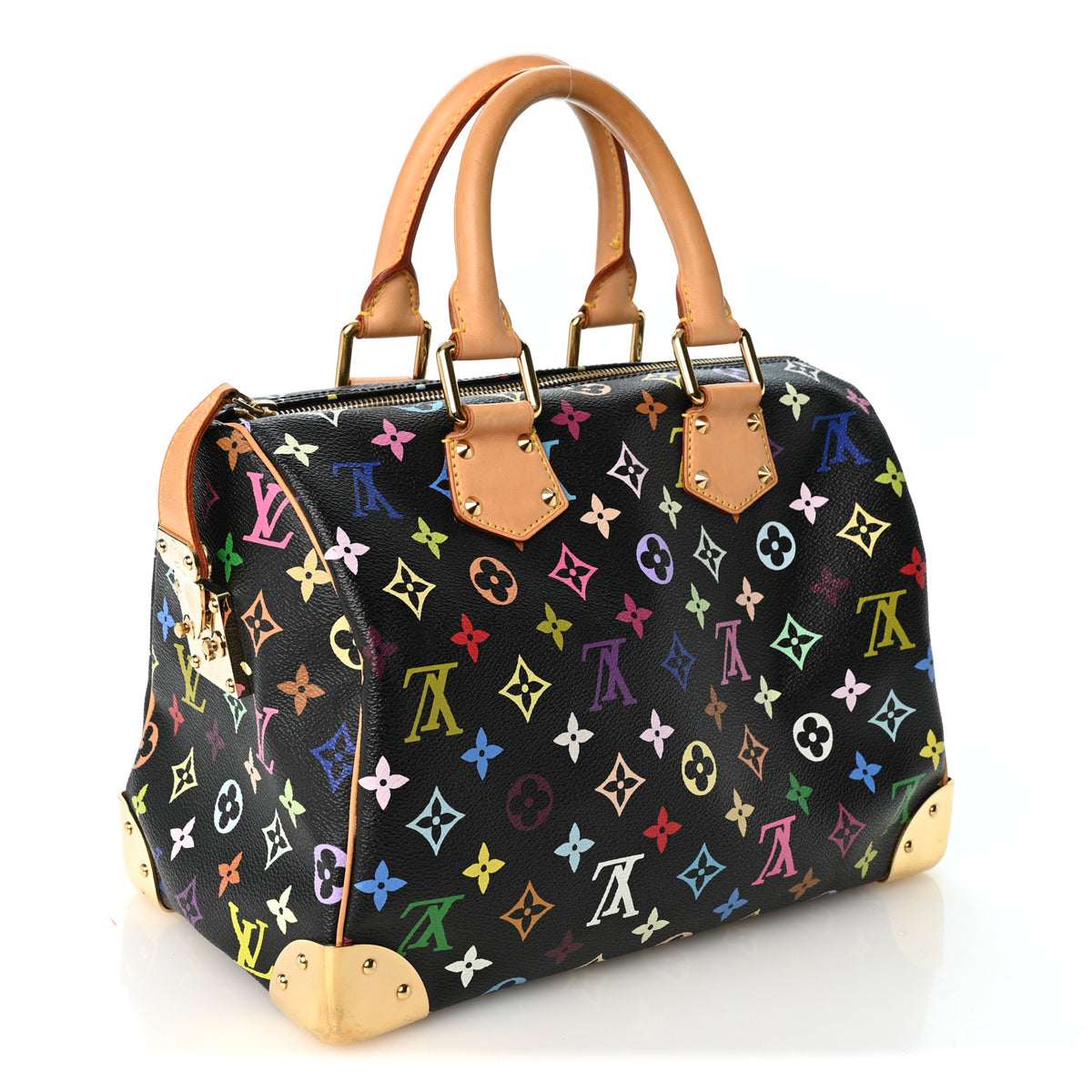 Louis Vuitton Monogram Multicolor Speedy 30 Black 3 of 10
