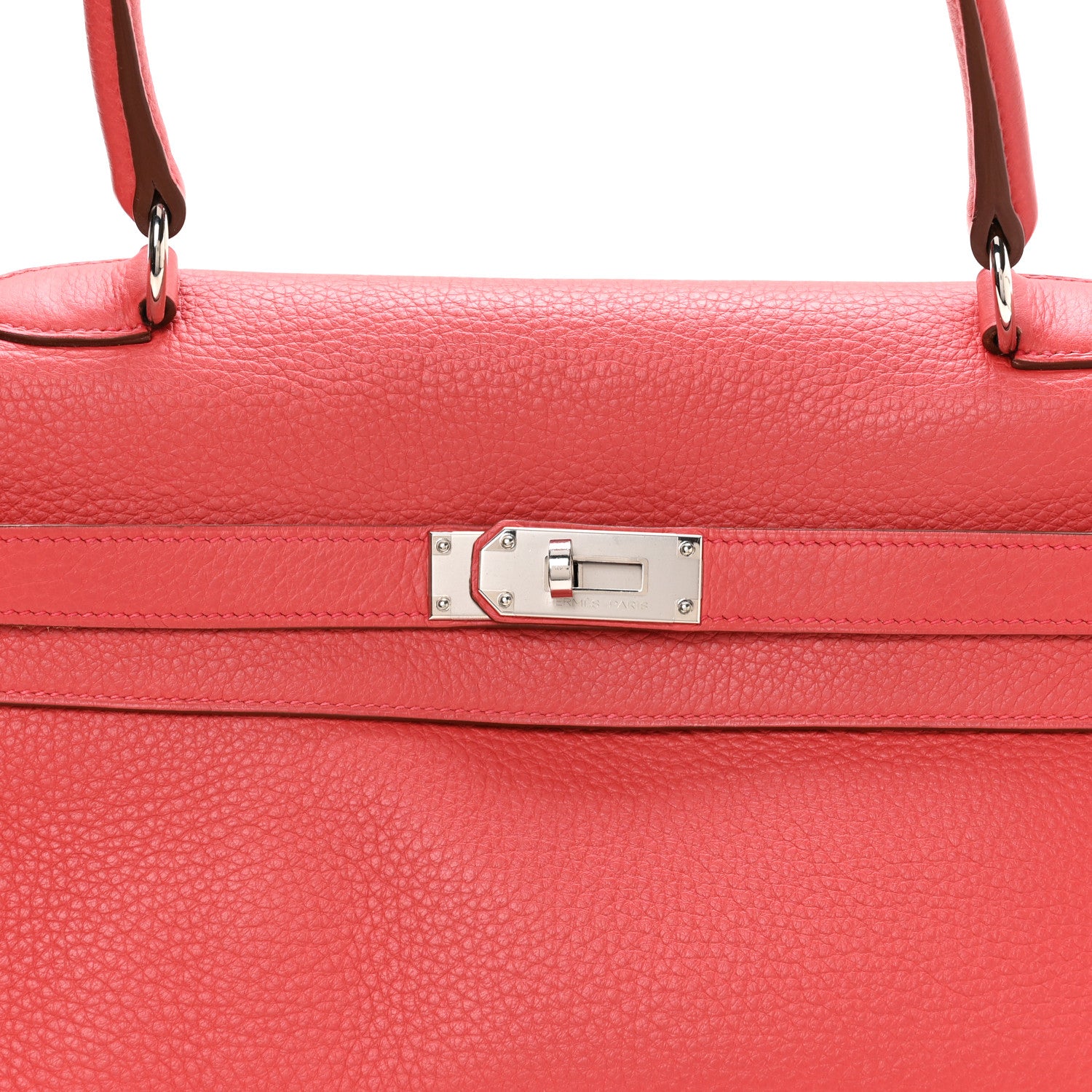 Hermes Taurillon Clemence Shoulder Kelly 42 Bougainvillea 8 of 10
