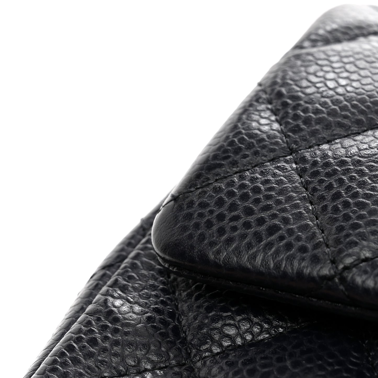 Caviar Quilted Mini Rectangular Flap Navy