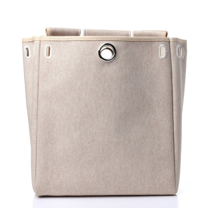 Hermes Toile Vache Calfskin Herbag 30 PM Backpack Natural 27 of 32