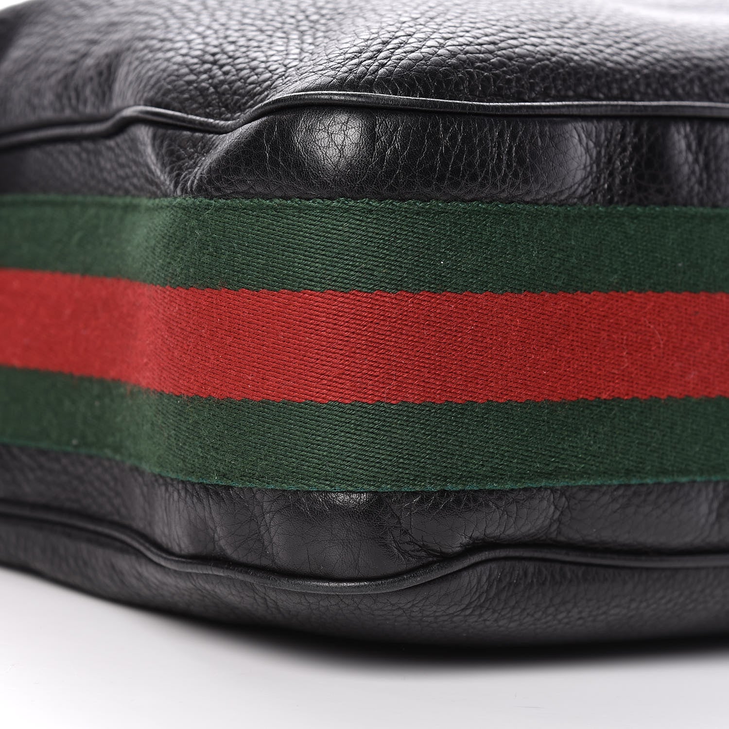 Gucci Pebbled Calfskin Medium Heritage Shoulder Bag Black 8 of 19