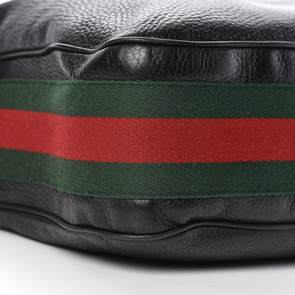Gucci Pebbled Calfskin Medium Heritage Shoulder Bag Black 8 of 19