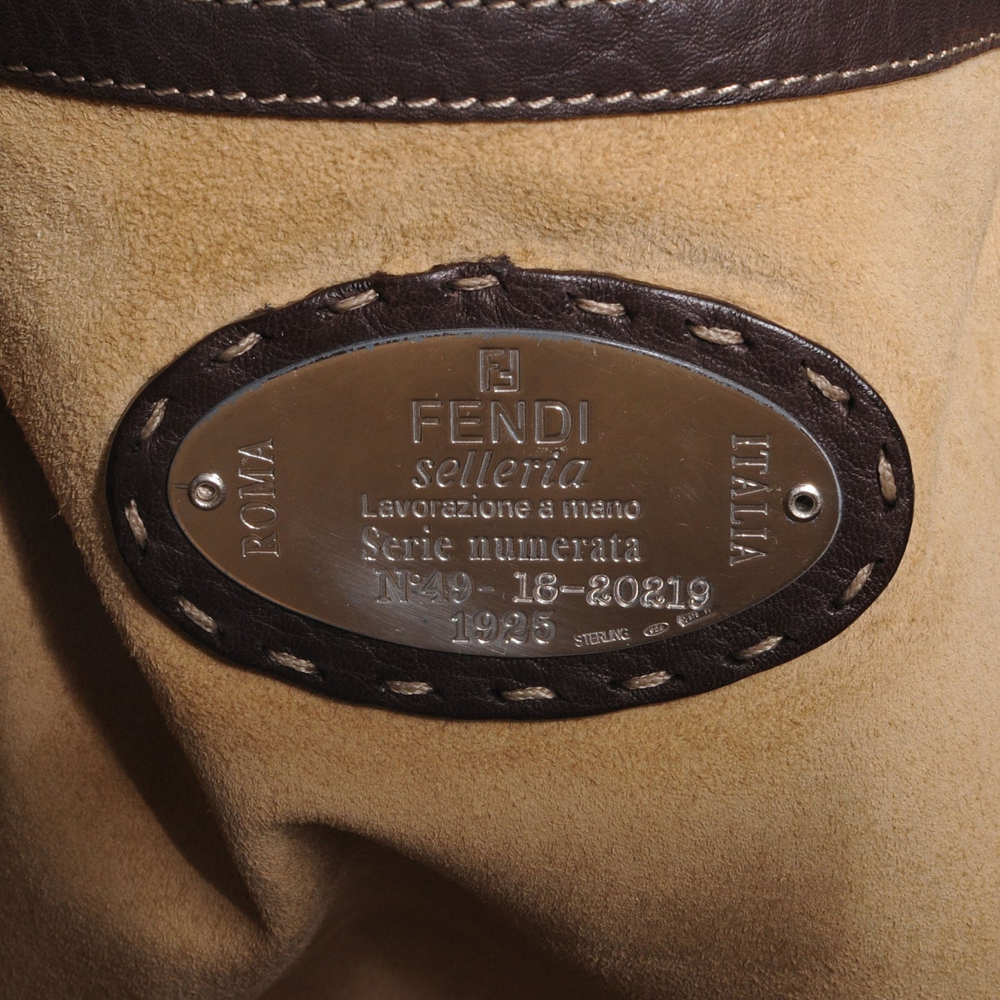 Calfskin Romano Stingray Selleria Whipstitch Shopper Tote Brown