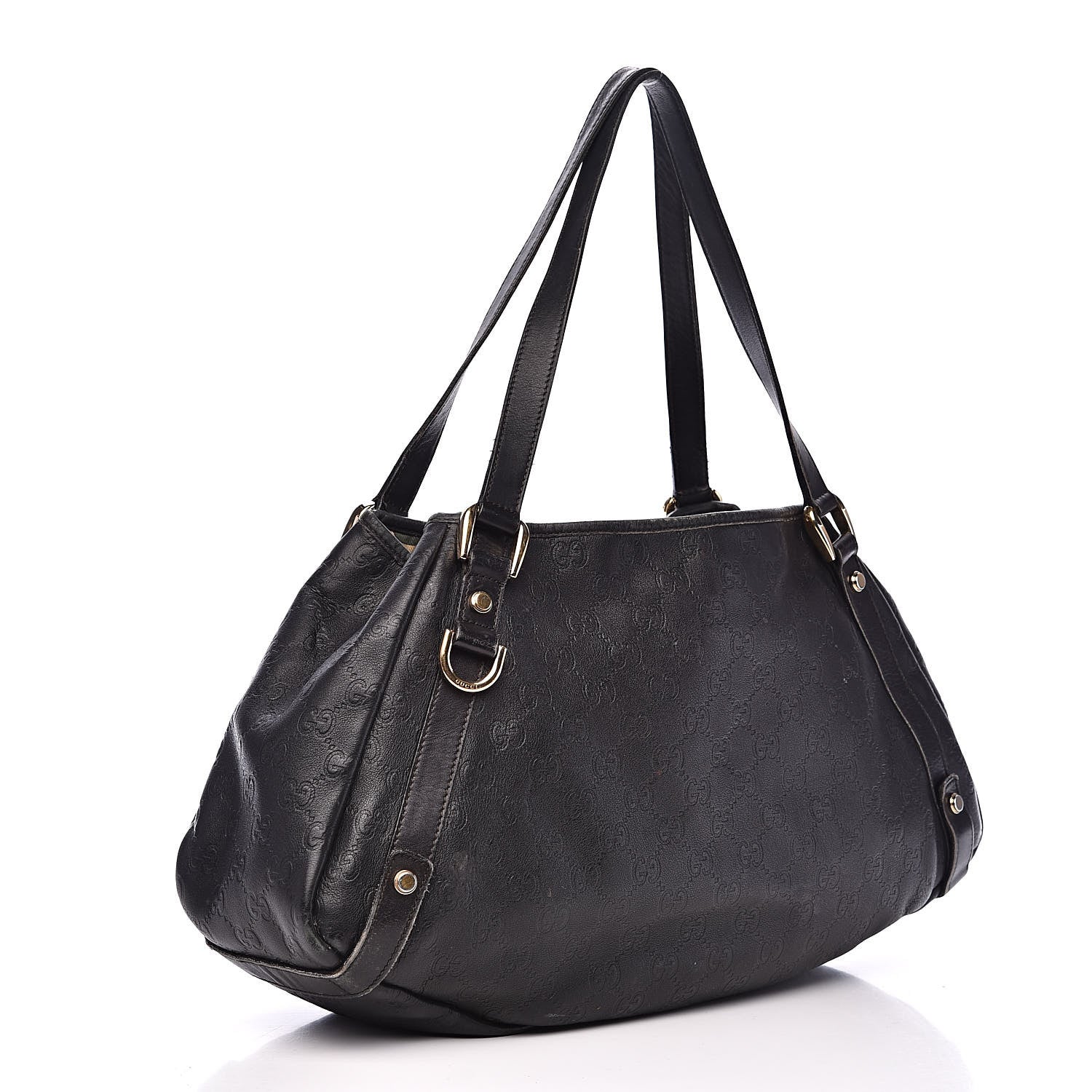 Gucci Guccissima Medium Abbey Shoulder Bag Black 3 of 17
