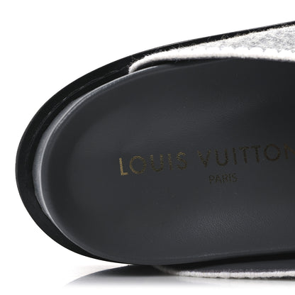Louis Vuitton Wool Womens Cosy Flat Comfort Clog Mules 42 Anthracite Grey 8 of 9