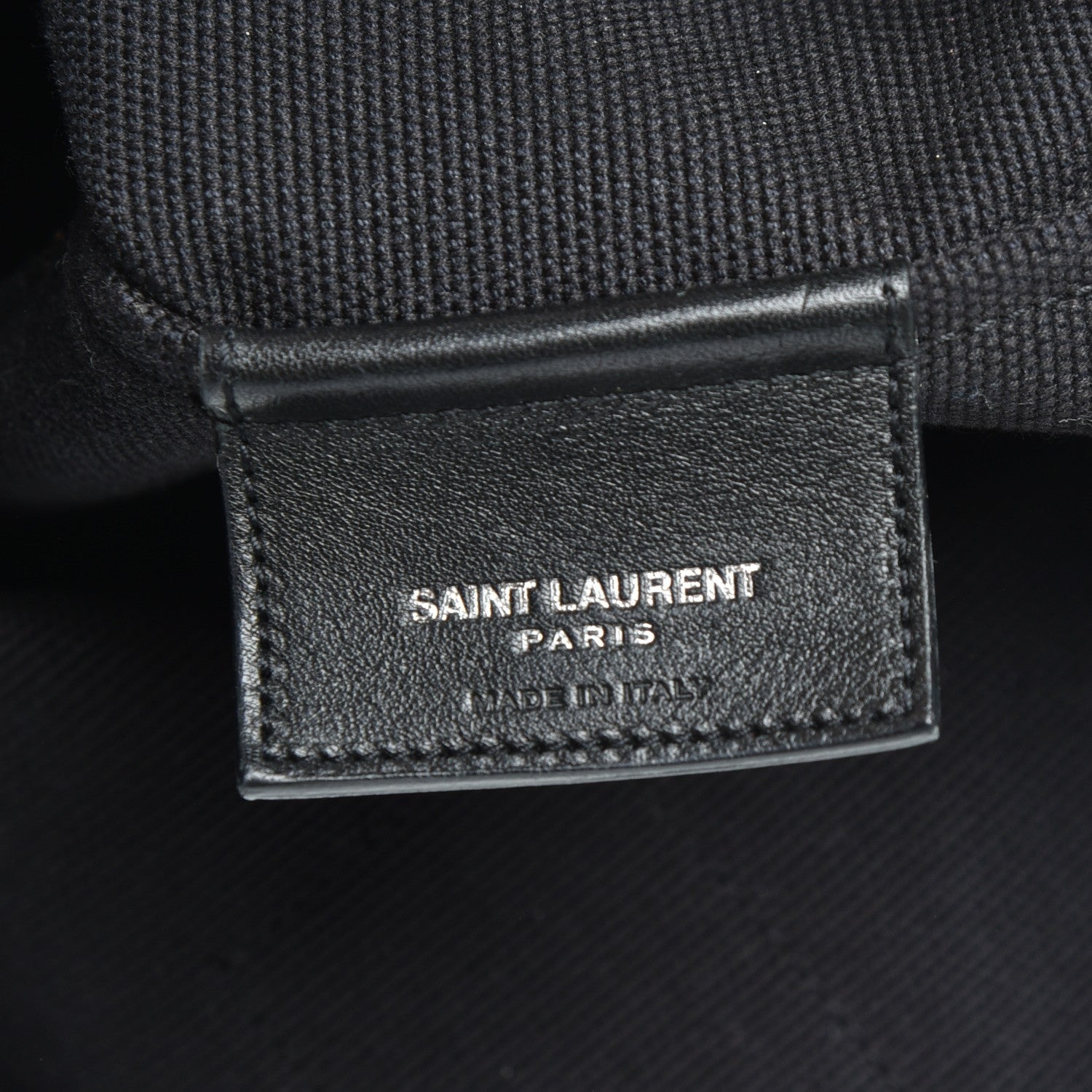 Saint Laurent Canvas Beach Shopping Tote Black Khaki 6 of 7