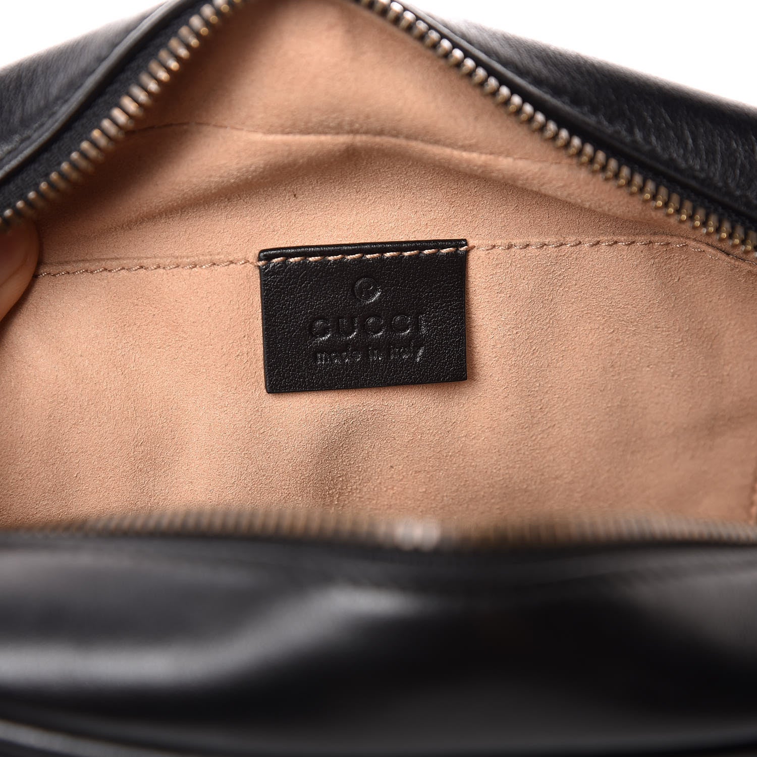Gucci Calfskin Matelasse Small GG Marmont Chain Shoulder Bag Black 7 of 12