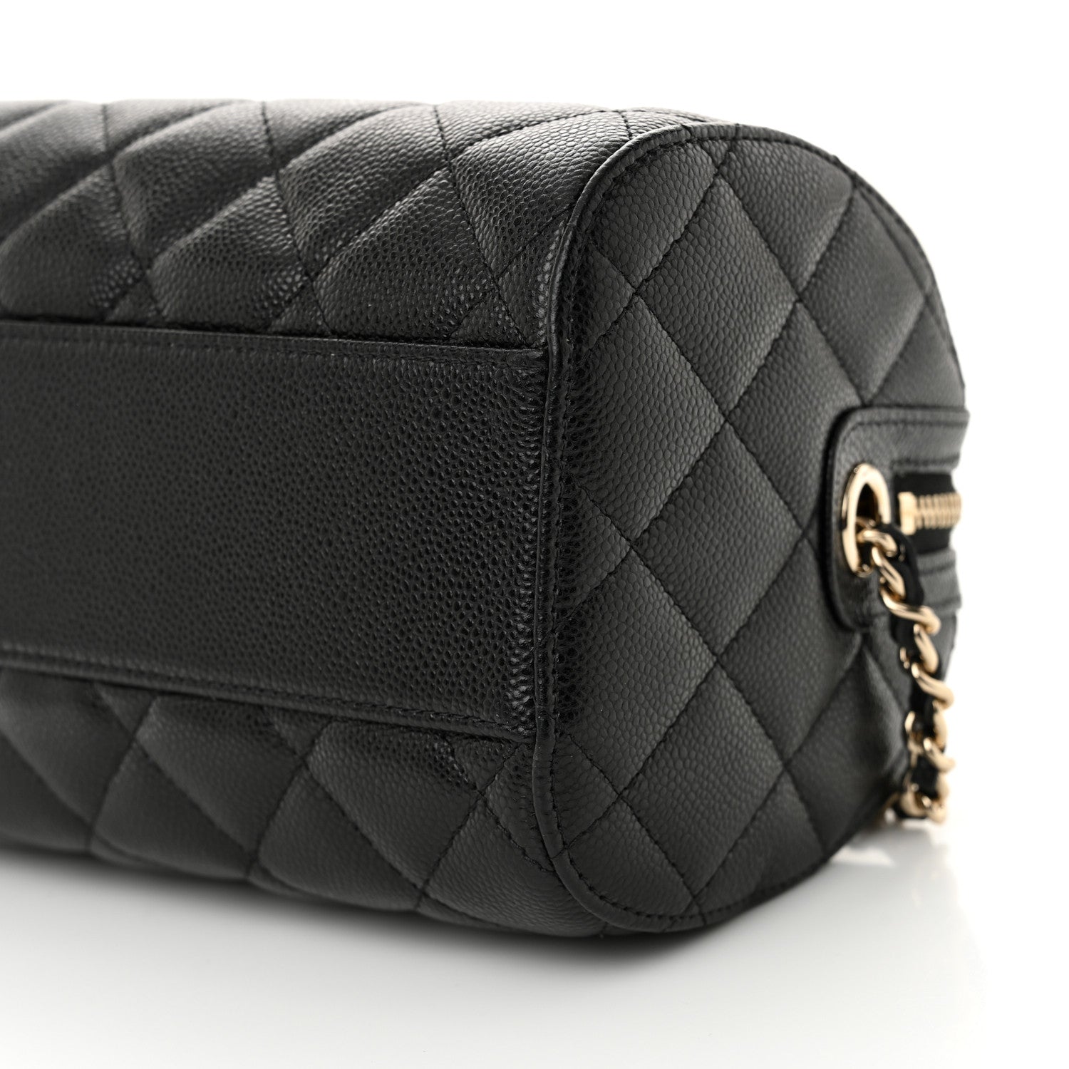 Chanel Caviar Quilted Barrel Clutch With Chain Black 10 of 11