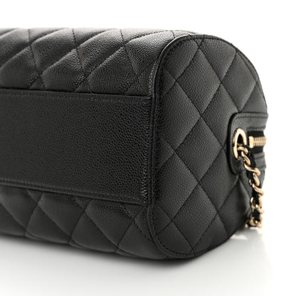 Chanel Caviar Quilted Barrel Clutch With Chain Black 10 of 11