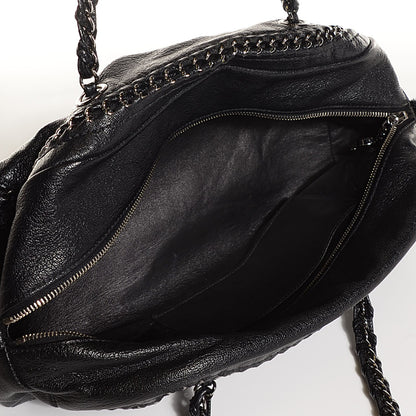 Chanel Deerskin Luxe Ligne Medium Bowler Black 5 of 7