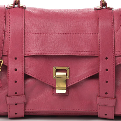 Proenza Schouler Lambskin Medium PS1 Satchel Raspberry 9 of 16