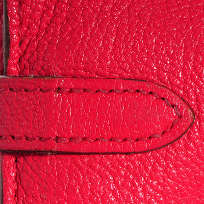 Hermes Chevre Mysore Kelly Longue Wallet Rouge Vif 3 of 11