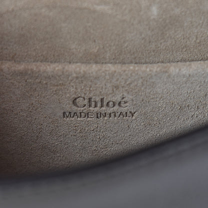 Chloe Suede Calfskin Crocodile Embossed Small Nile Bracelet Bag Profound Brown 6 of 12