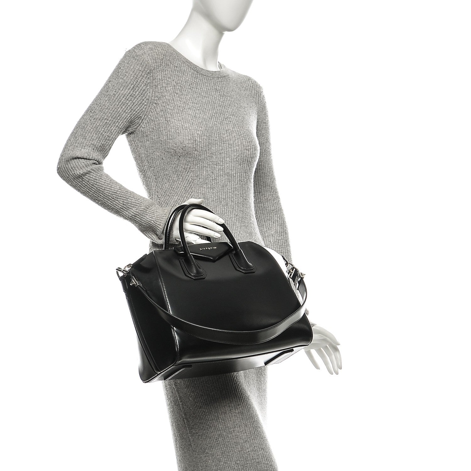 Givenchy Shiny Lord Calfskin Medium Antigona Black 2 of 6