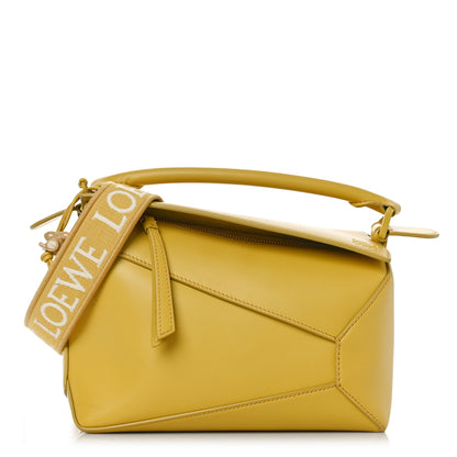 Loewe Satin Calfskin Monochrome Small Puzzle Edge Bag Pale Yellow Glaze 1 of 10